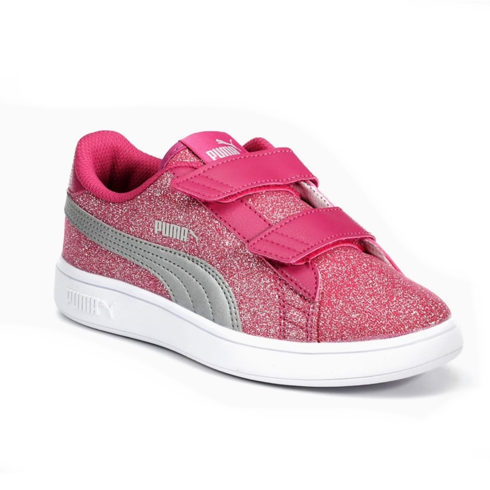 These PUMA Smash V2 Glitz Glam shoes Girls shoes